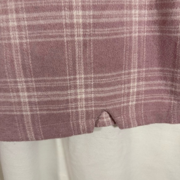 Pink Lily Plaid Mini Skirt Fleece / Wool Type Soft Pink Winter Size XL NWT - Picture 2 of 7